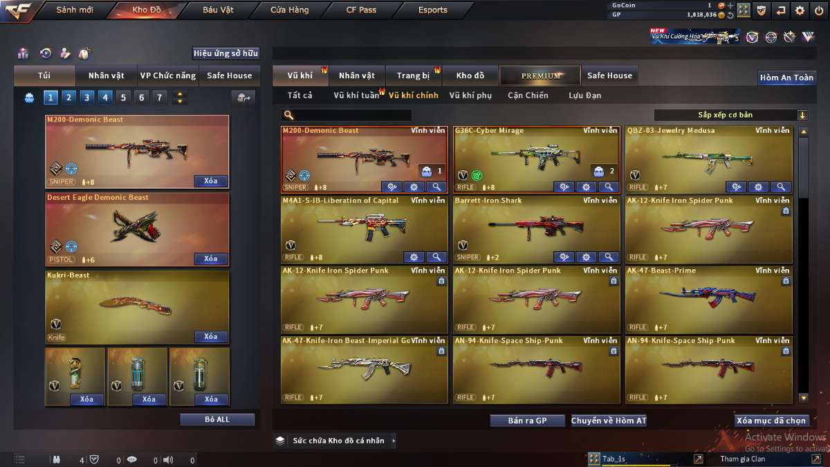 shop acc cf uy tin gia re